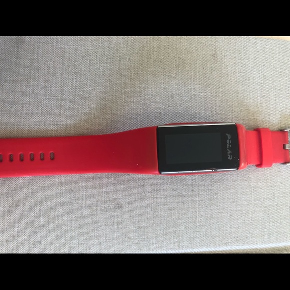 Polar watch, red strap - Picture 2 of 4